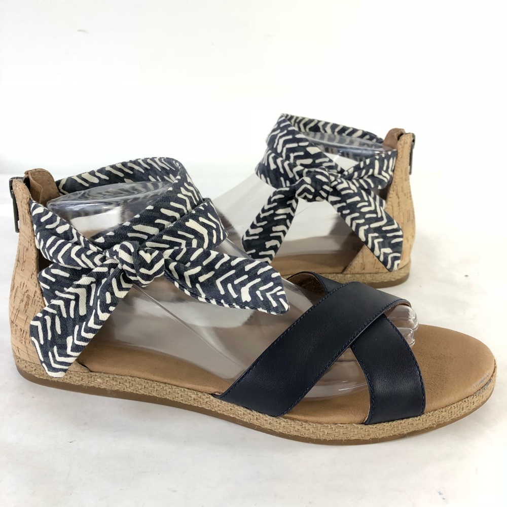 UGG Idina Ankle Strap Sandals Navy Blue